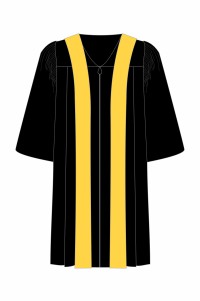 定製香港都會大學工商管理 電子商業國際款待及景區管理 專業會計 運動及康樂管理榮譽學士學位畢業袍 黃色雙邊畢業披肩製服公司 DA347